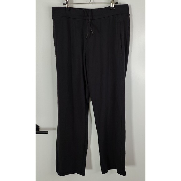 Lululemon Kung Fu Pants Mens Large Black Sweat Pants Training Lounge Stretch - Picture 1 of 4